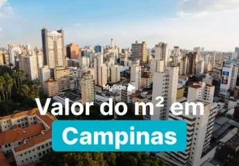 Imagem de Campinas com os dizeres Valor do metro quadrado em Campinas