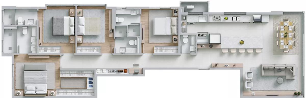 Planta do apartamento do Skyline, FG 151