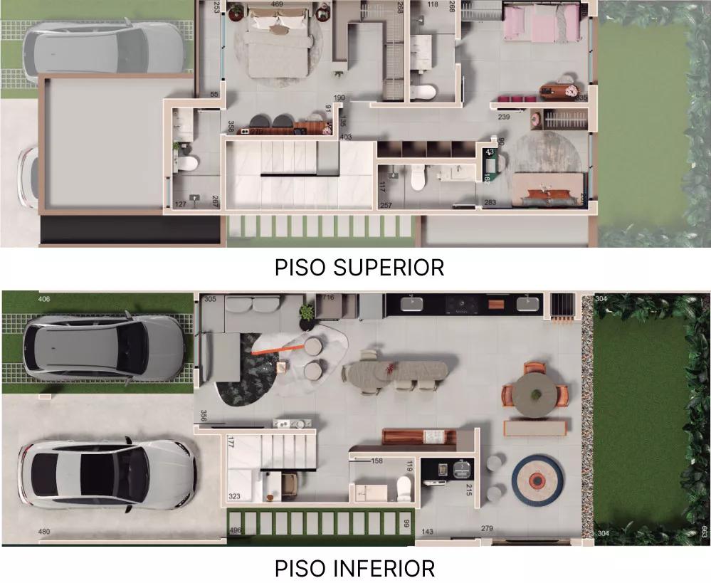 Planta de 143m² do Urban Residence