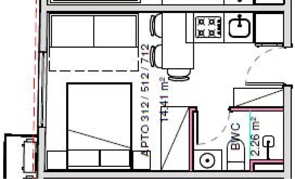 Planta do apartamento de 19