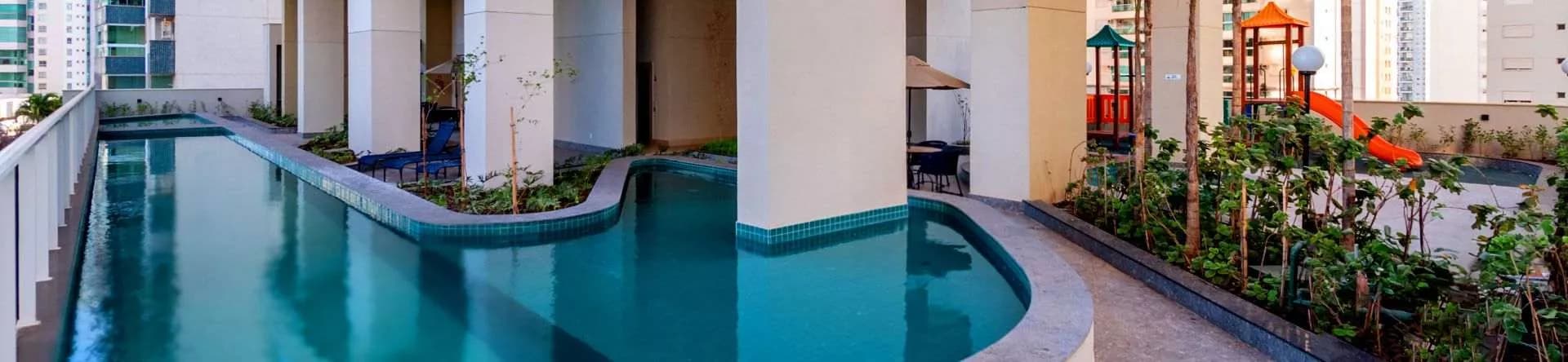 Fachada do empreendimento Skygarden Flamboyant, Palme Construtora