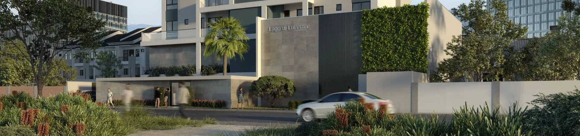 Fachada do Residencial Lago Di Lucerna, da MMC