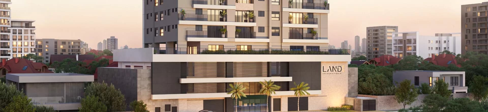 Fachada do empreendimento Land 226 Universitário, Terral Construtora