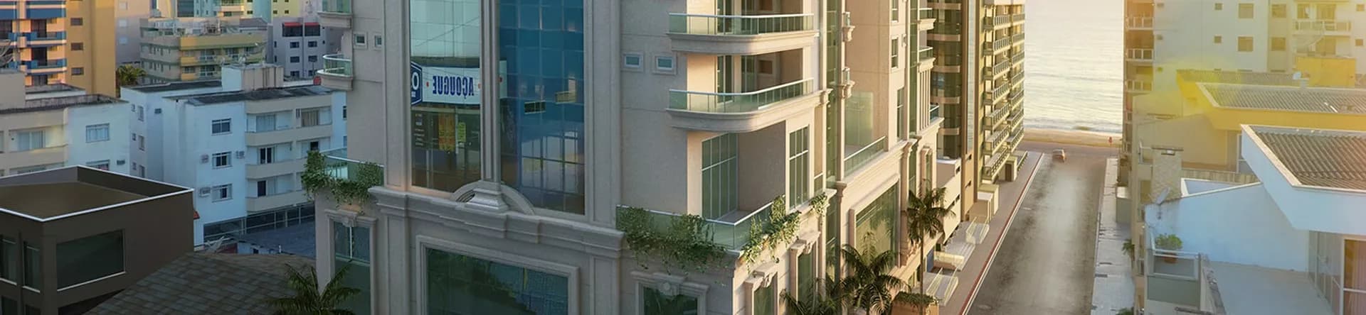 Fachada do Praia da Ferrugem Residence, da Pasqualotto Construtora