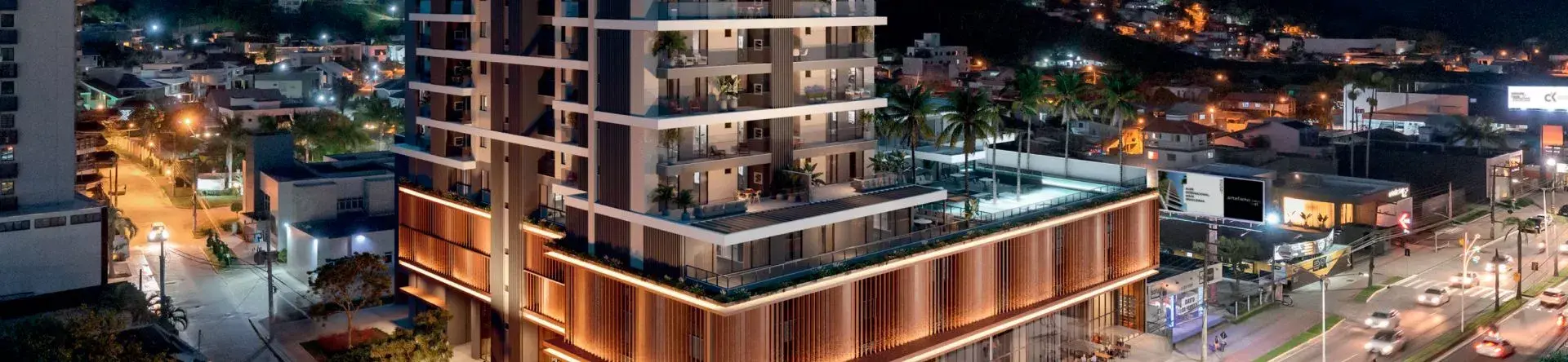 Fachada do Habitah Praia Brava, da LD Construções