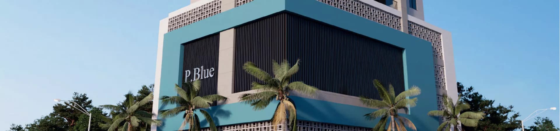Fachada do P. Blue Residence