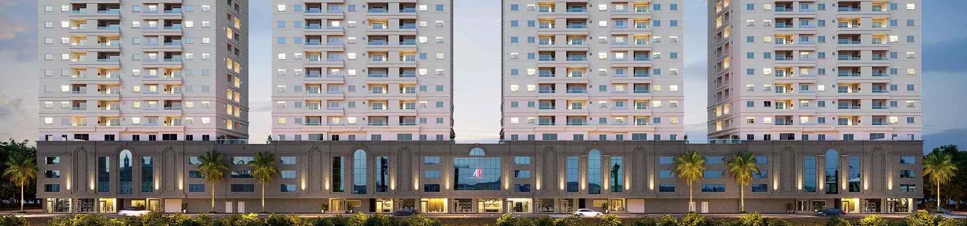 Fachada do Valência Home Club, da Construtora AP