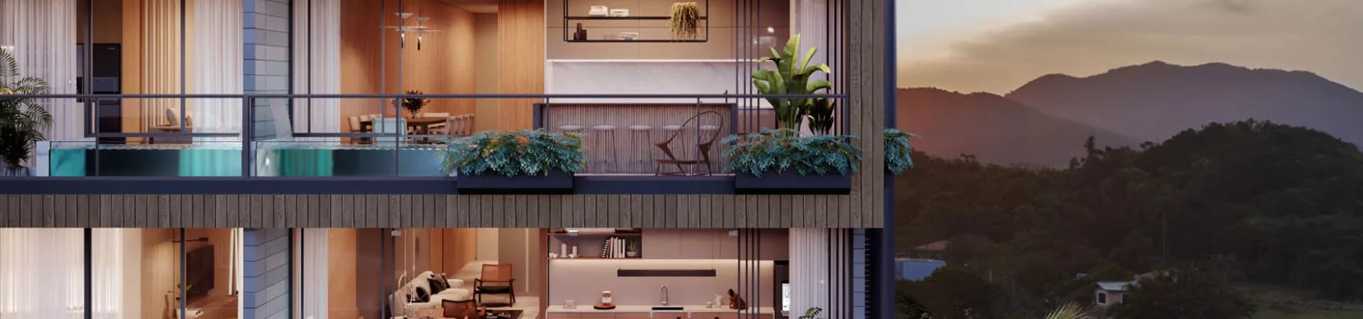 Fachada do Sunrise Praia Brava, da ABF & Vaccaro