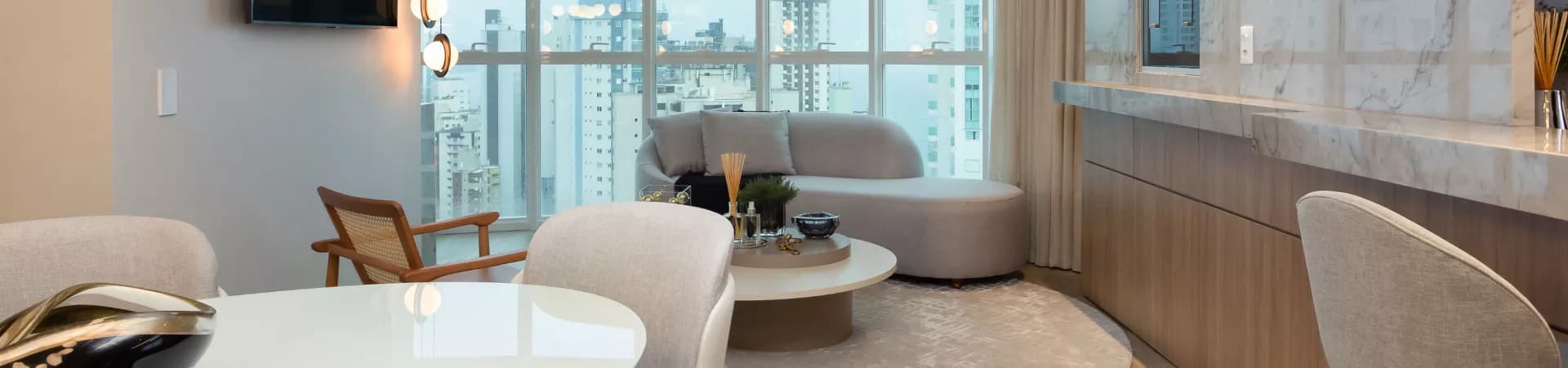 Living do Elegance Tower, da Arrka