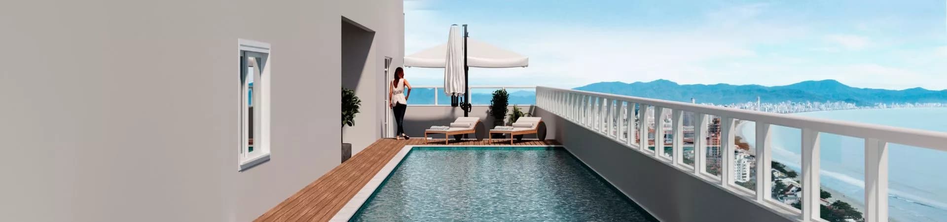 Piscina do Residencial Excellence, da Confiança