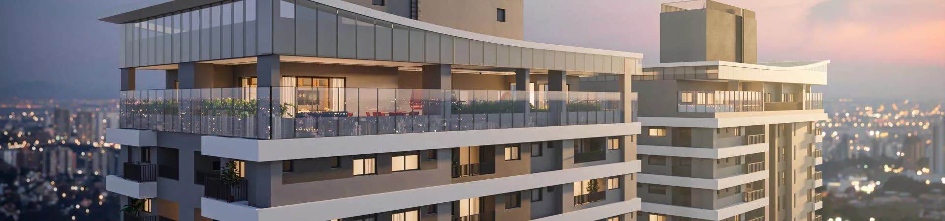 Fachada do Closer 23, da construtora Brasal Incorporações