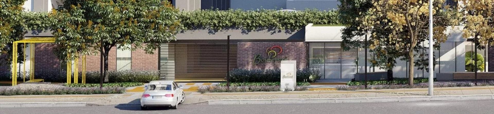 Fachada do edifício Boulevard Sudoeste, Franco Ribeiro Construtora