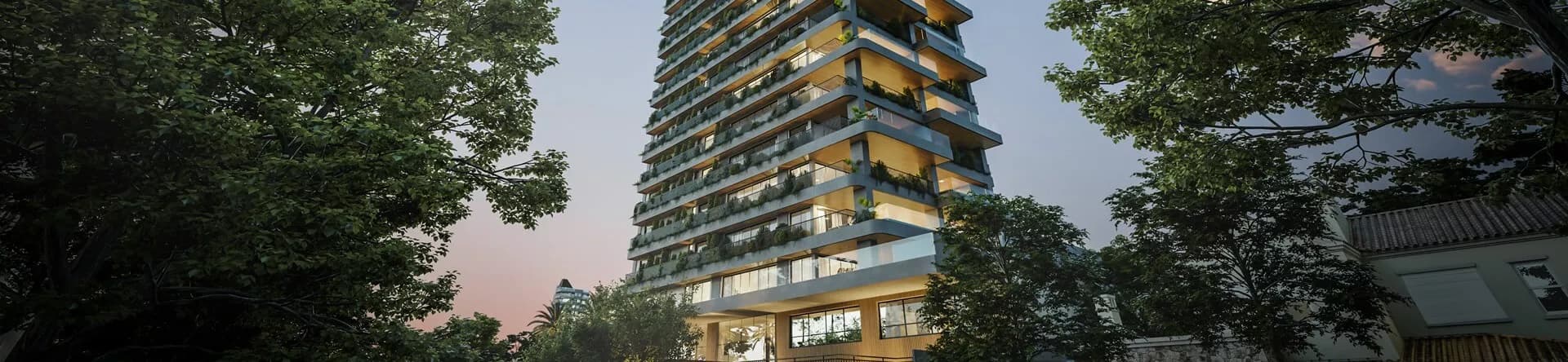 Fachada do edifício Jardim de Monet, FR Construtora