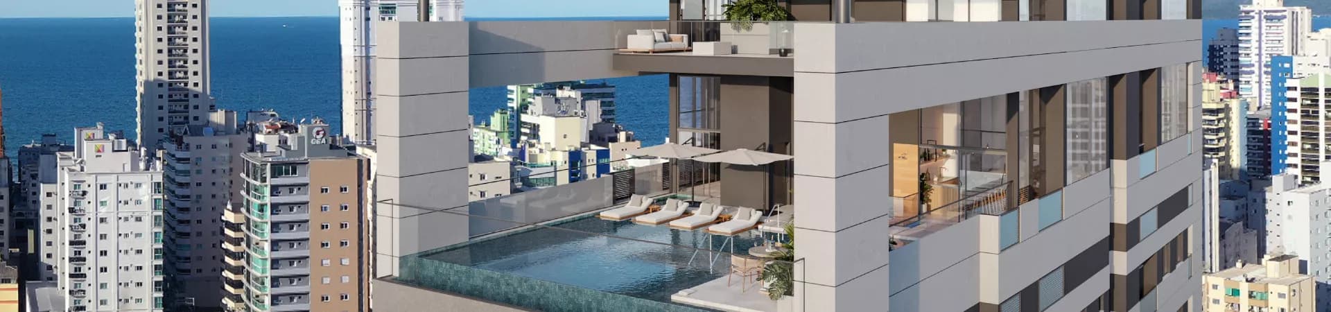 Fachada do La Terrasse, da Gea Construtora