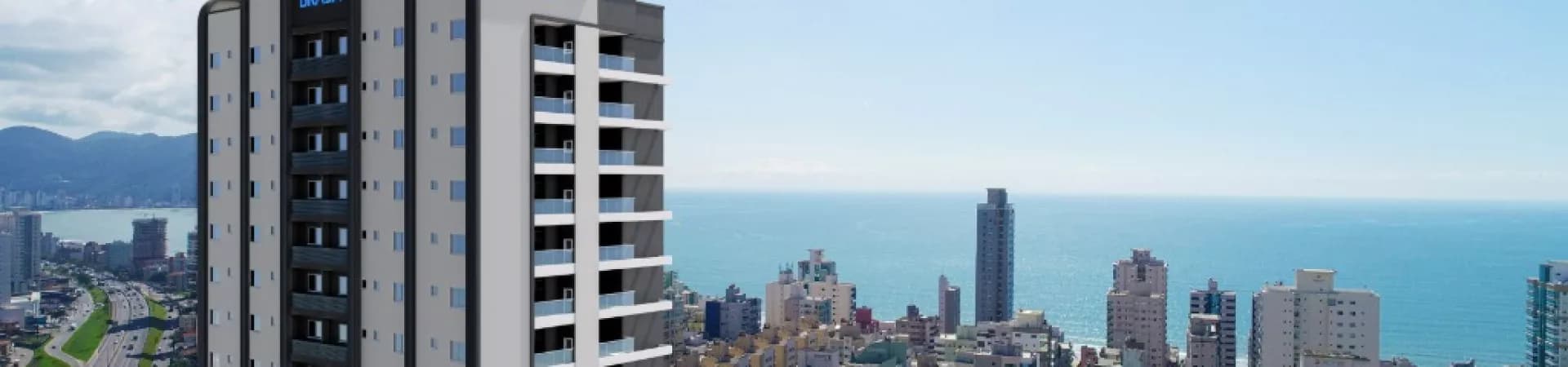 Fachada do Queen Tower, da Brasa, Itapema - SC