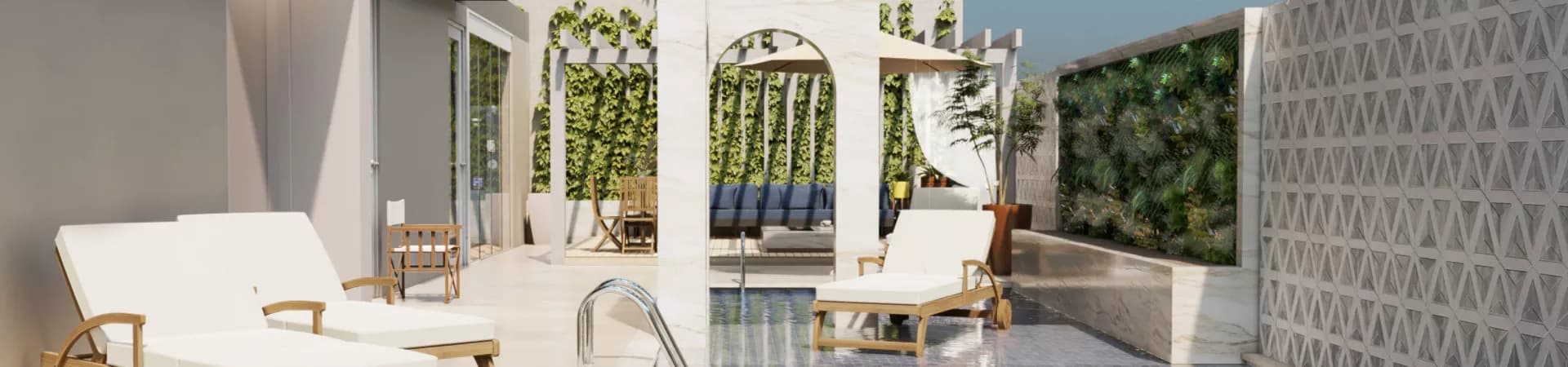 Salão de festas do Sunset Marine, da JMarine