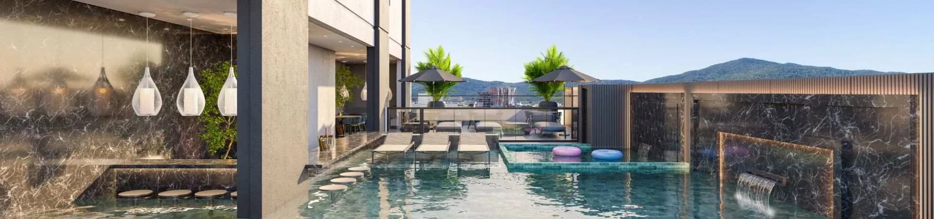 Fachada do Ravello Residence, da S