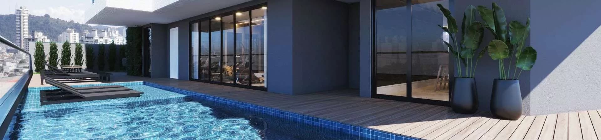 Piscina do Residencial do Vale, da C & C