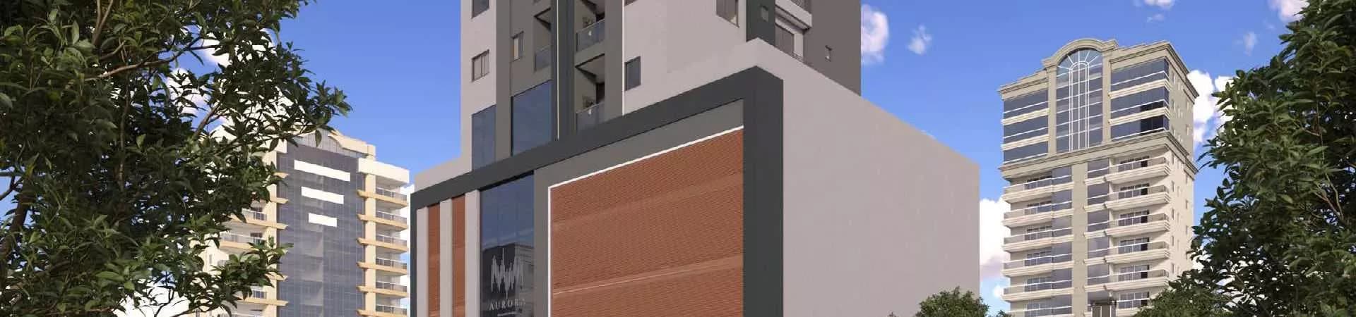 Fachada do Aurora Residencial, da Petricon Construtora