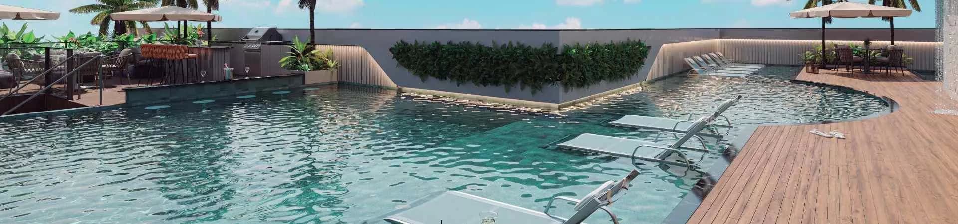 Salão de festas do Aspen Towers, da JTA Construtora