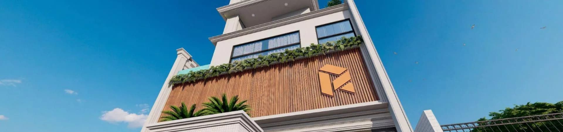 Fachada do Sun House, da Reskatrin Residence