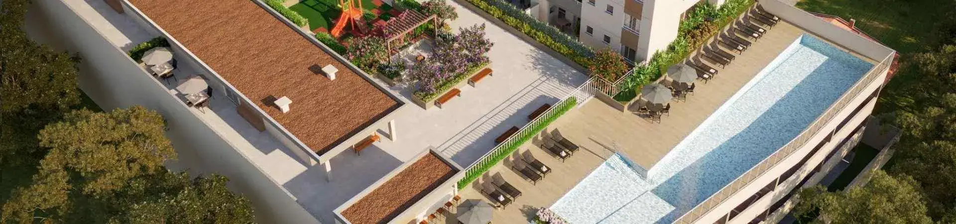 Área de lazer do Jardim da Costa Beach Club