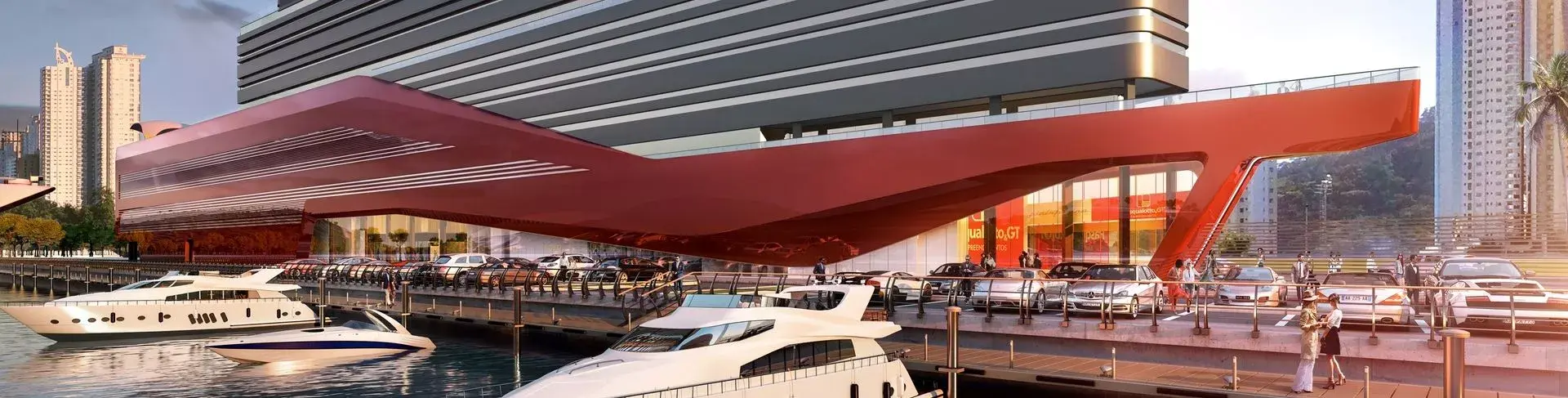 Fachada da Yachthouse by Pininfarina, da Construtora Pasqualotto & GT