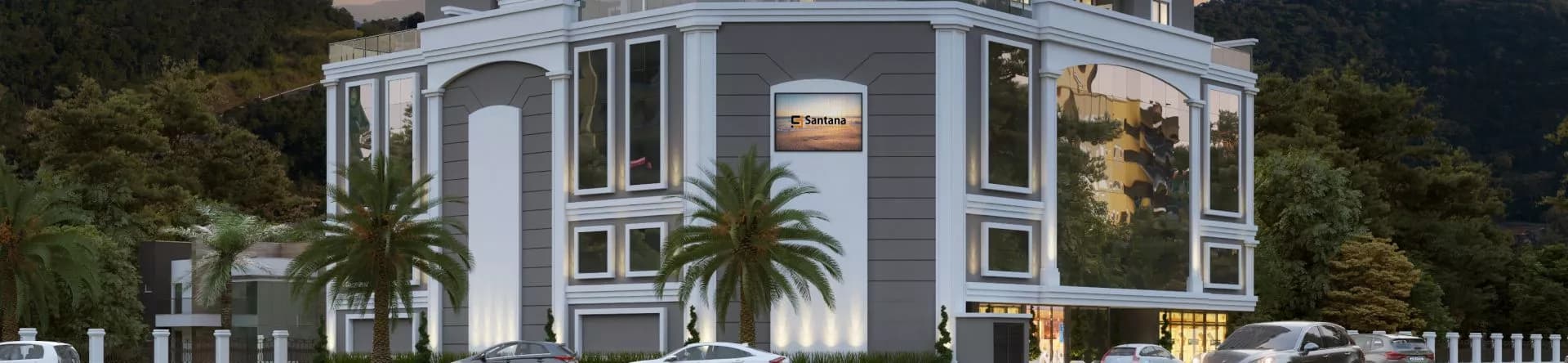 Fachada do Solarium Residence, da Santana Construtora e Incorporadora