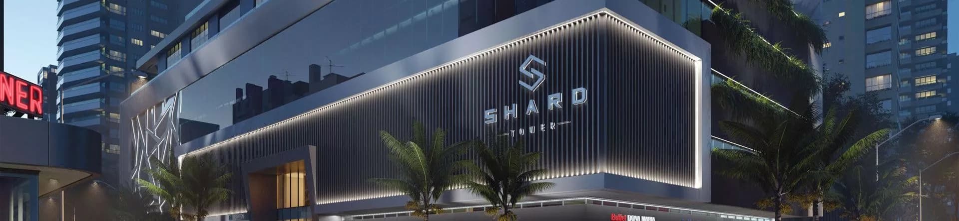 Fachada da Shard Tower, Construtora Hsantos Empreendimentos