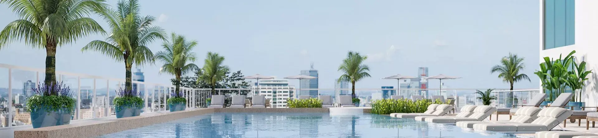 Piscina do Horizon Residence, da FG Empreendimentos