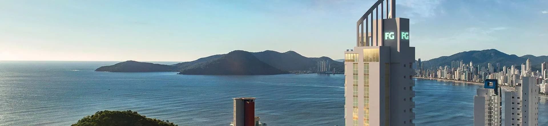 Fachada da Blue Coast Tower, da FG Empreendimentos