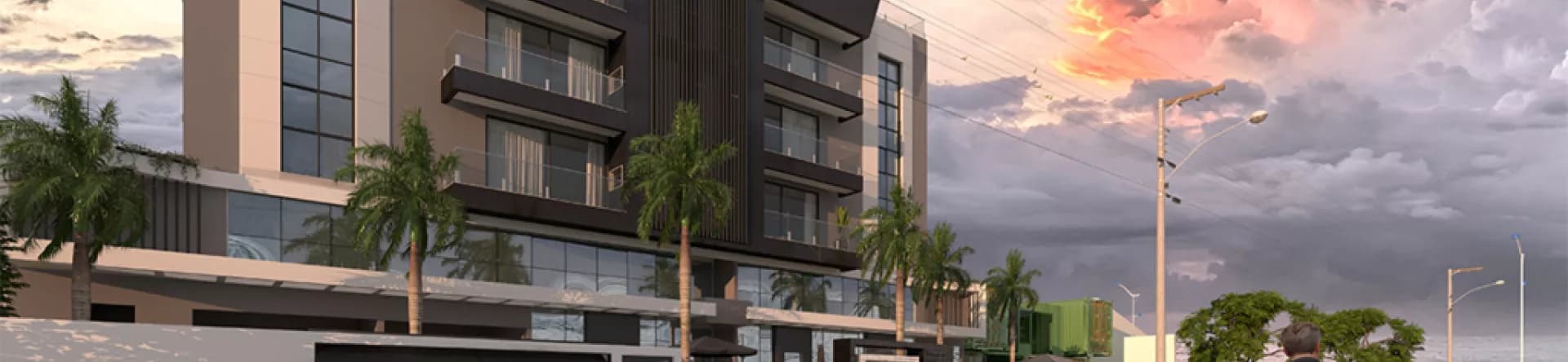 Fachada da Brava Center Residence, da construtora Absoluta