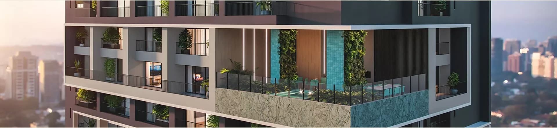 Fachada do empreendimento Hub Compact Life, City Construtora